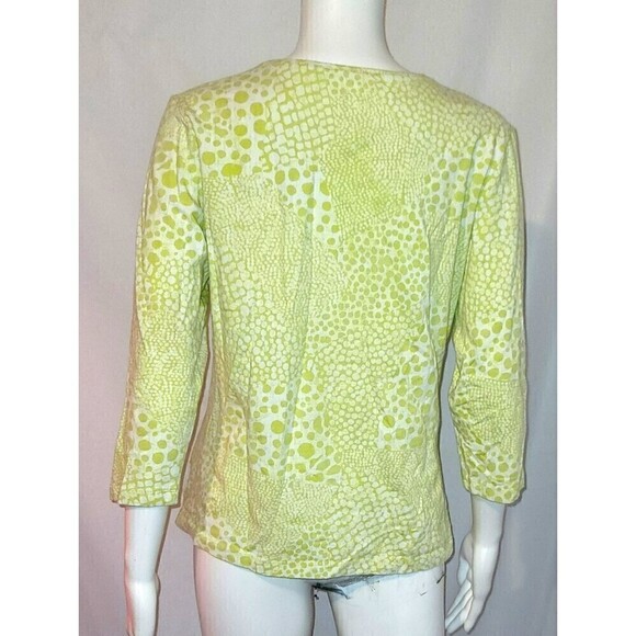 Ruby Rd Green and White Top - Super Soft - Picture 4 of 8